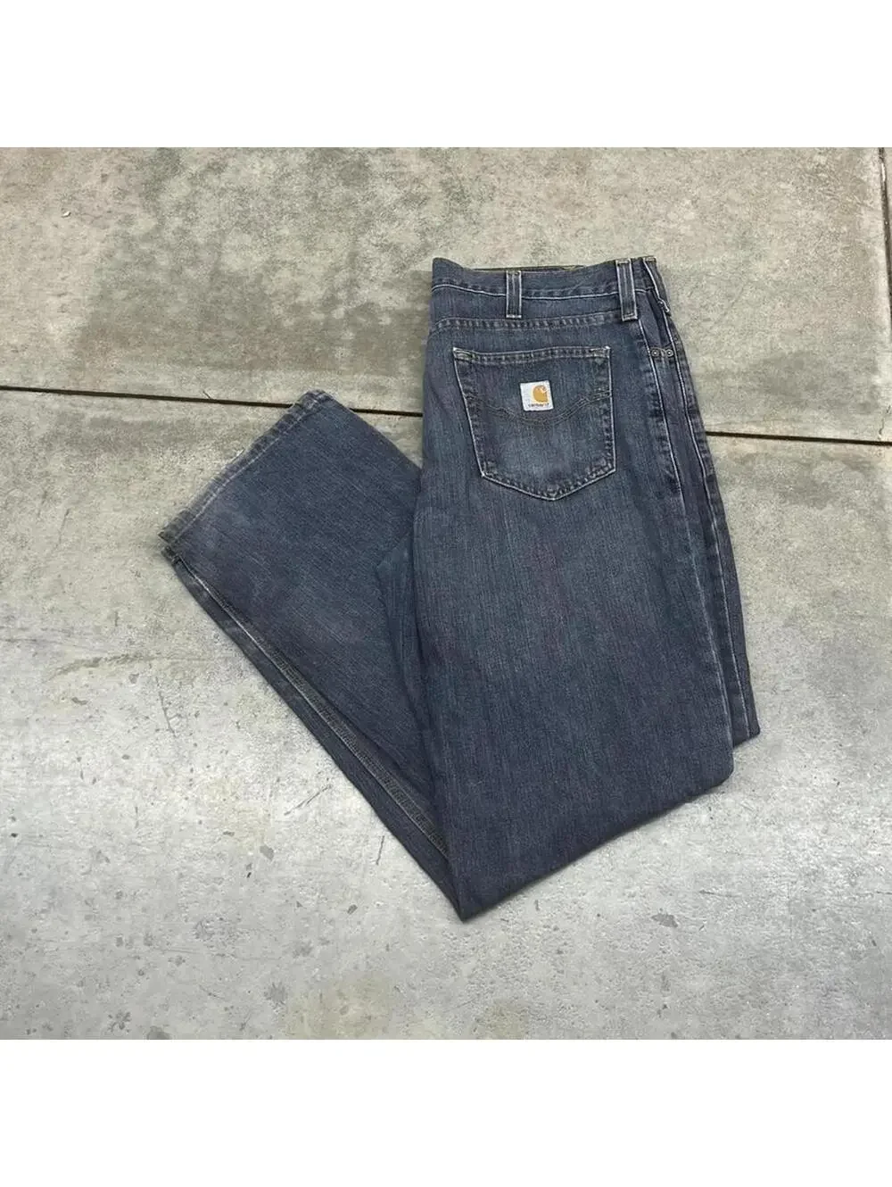 vintage carhartt dark blue relaxed baggy fit jeans size 38 x 32